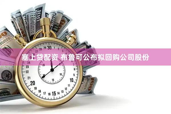 塞上贷配资 布鲁可公布拟回购公司股份