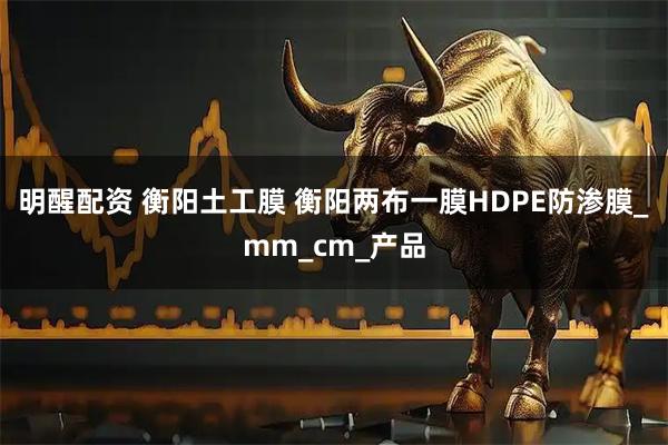 明醒配资 衡阳土工膜 衡阳两布一膜HDPE防渗膜_mm_cm_产品
