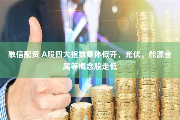 融信配资 A股四大指数集体低开，光伏、能源金属等概念股走低
